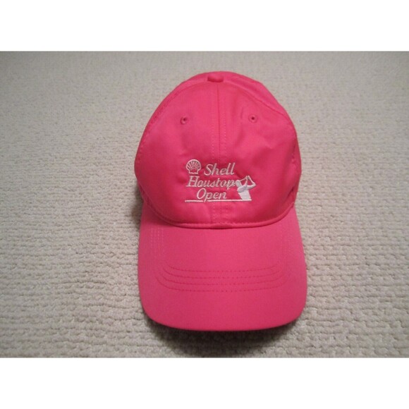 Nike Hat Cap Strap‎ Back Pink Adjustable Fit Lightweight Shell Houston Open - Picture 1 of 10